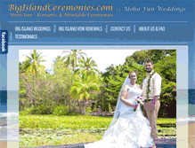 Tablet Screenshot of bigislandceremonies.com